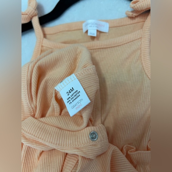 Target Grayson Mini Peach NWT Sleeveless Baby footless Romper size 24 months - Picture 3 of 4